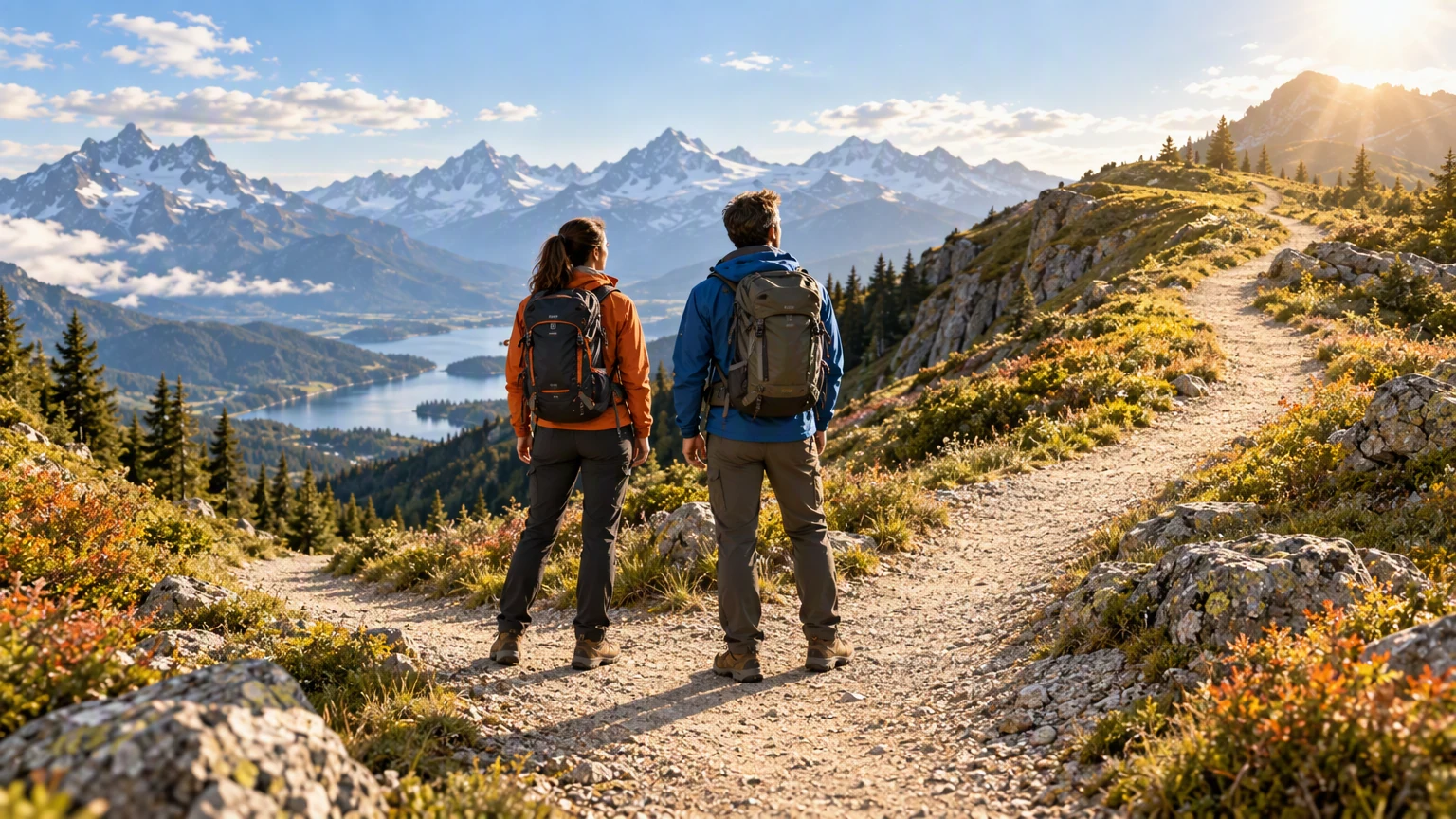 Two leaders consider a clear decision at a fork in the path.